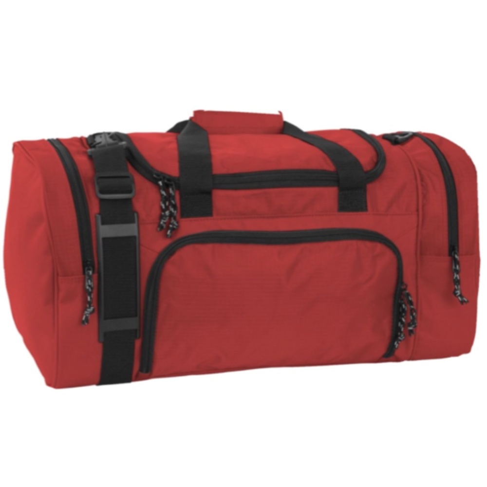 Coronado Carry-On Sport Duffel Bag 21.0”x10.5”x10.5” DARK RED W/ Strap